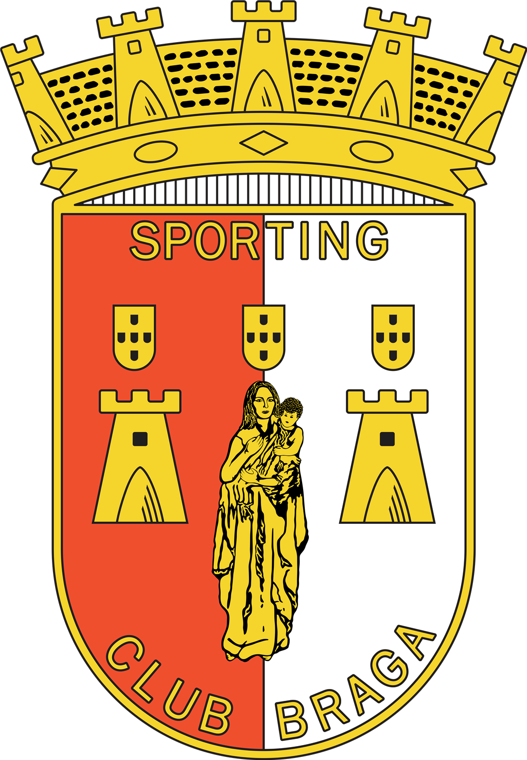 Sporting Clube de Braga logotype, transparent .png, medium, large