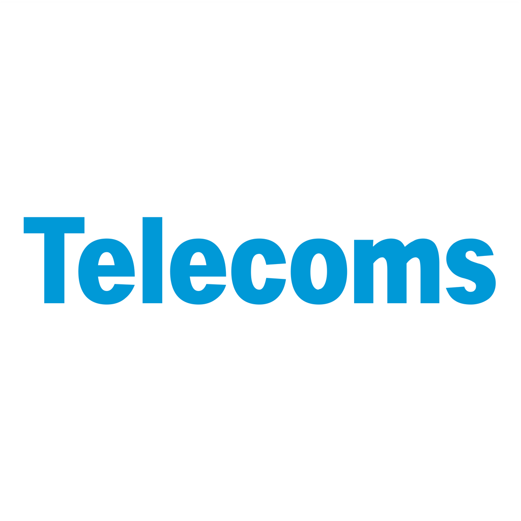 Telecoms logotype, transparent .png, medium, large