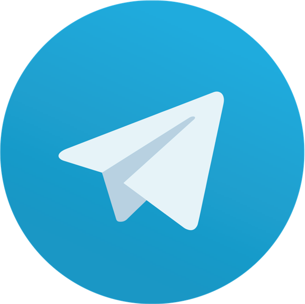 Telegram logotype, transparent .png, medium, large