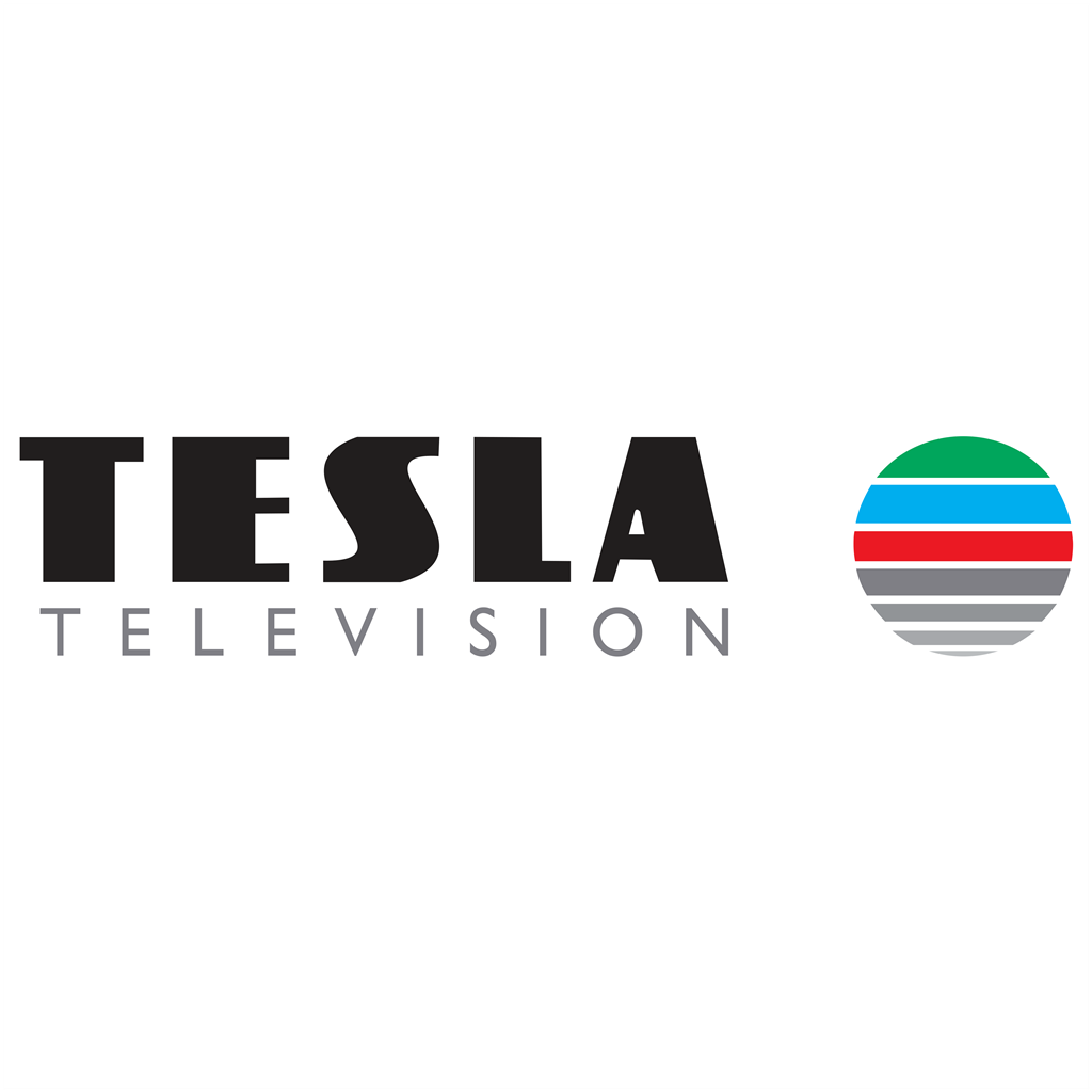 Tesla television logotype, transparent .png, medium, large