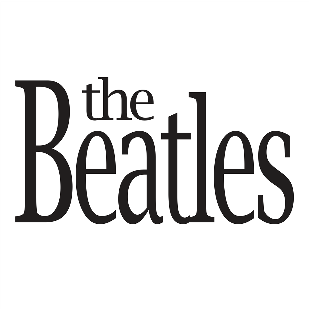 The Beatles logotype, transparent .png, medium, large