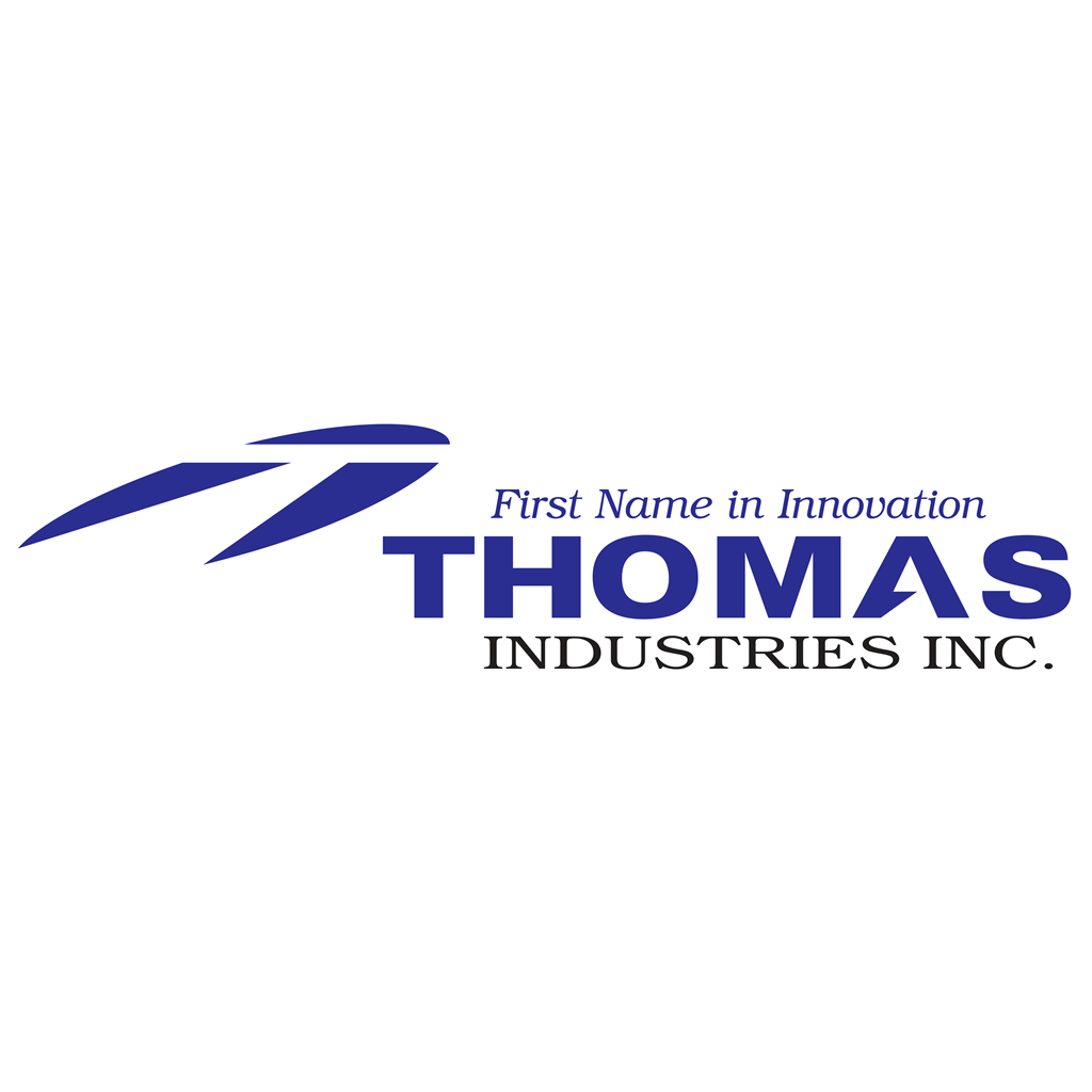 Thomas Industries logotype, transparent .png, medium, large