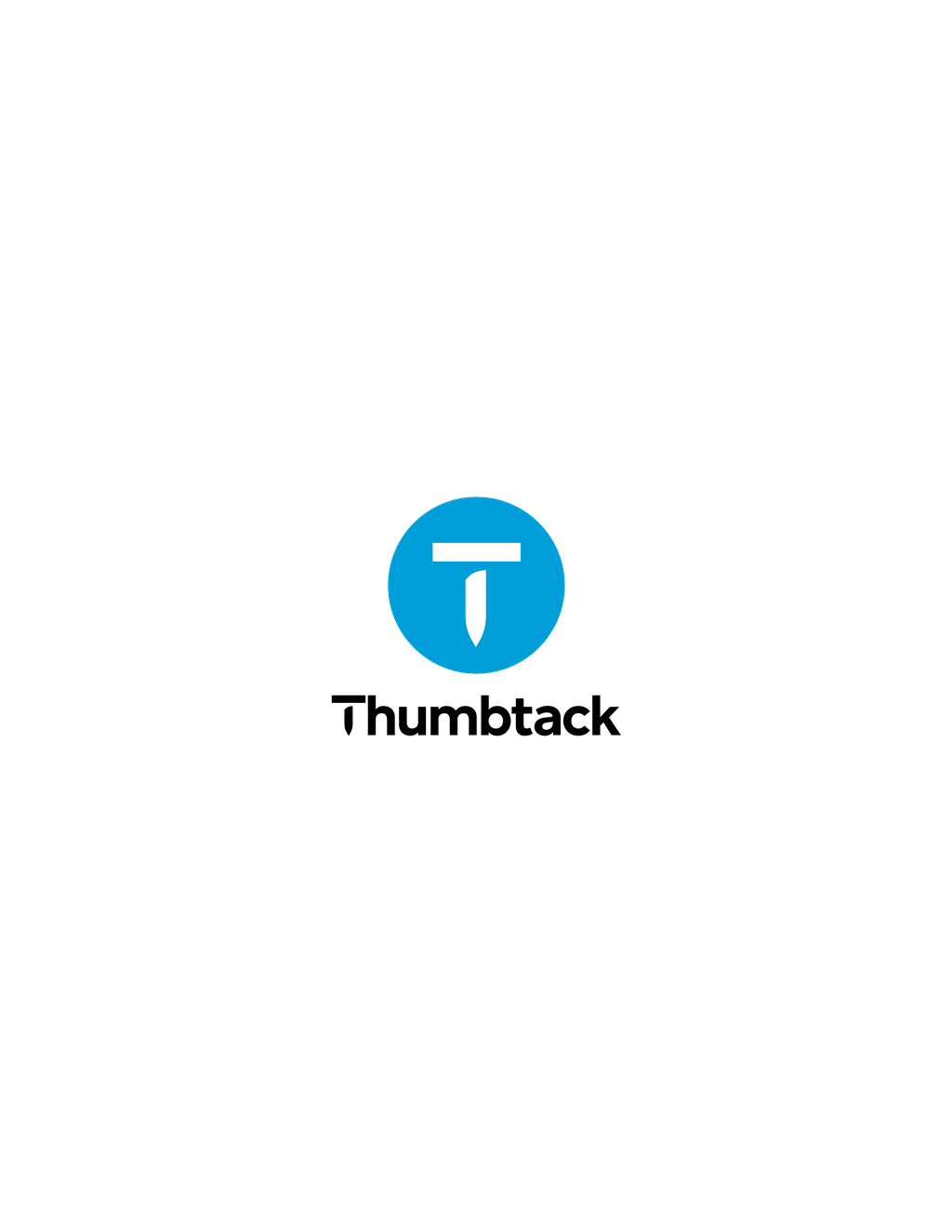 Thumbtack logotype, transparent .png, medium, large