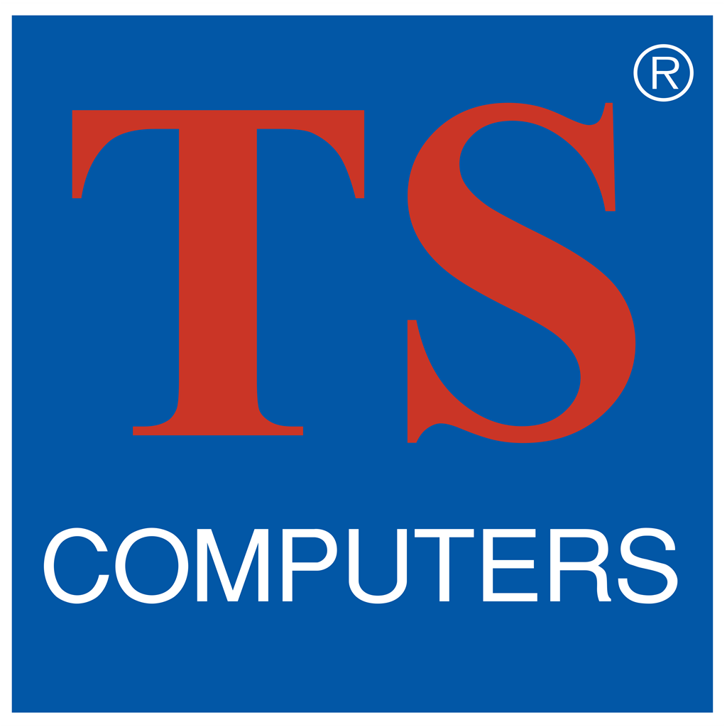 TS Computers logotype, transparent .png, medium, large