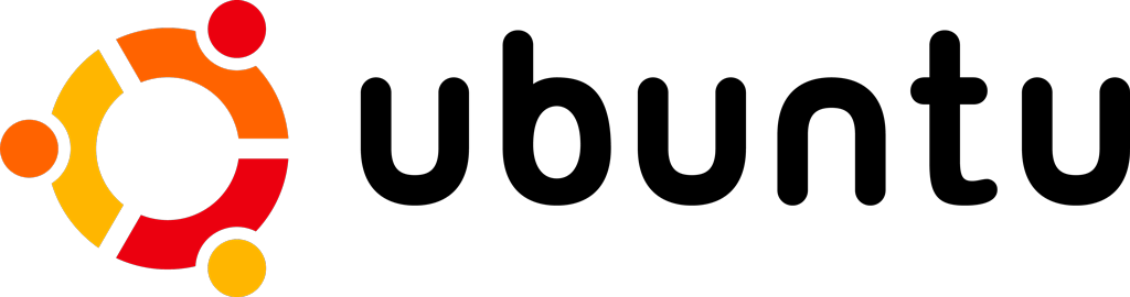 Ubuntu colored logotype, transparent .png, medium, large