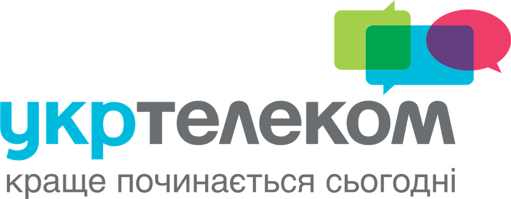 Ukrtelecom logotype, transparent .png, medium, large