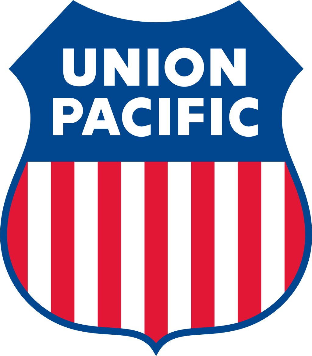 Union Pacific logotype, transparent .png, medium, large