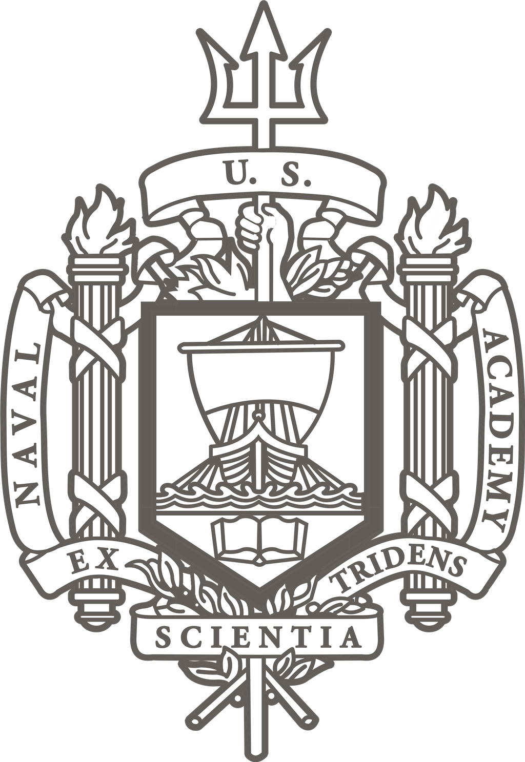 United States Naval Academy logotype, transparent .png, medium, large