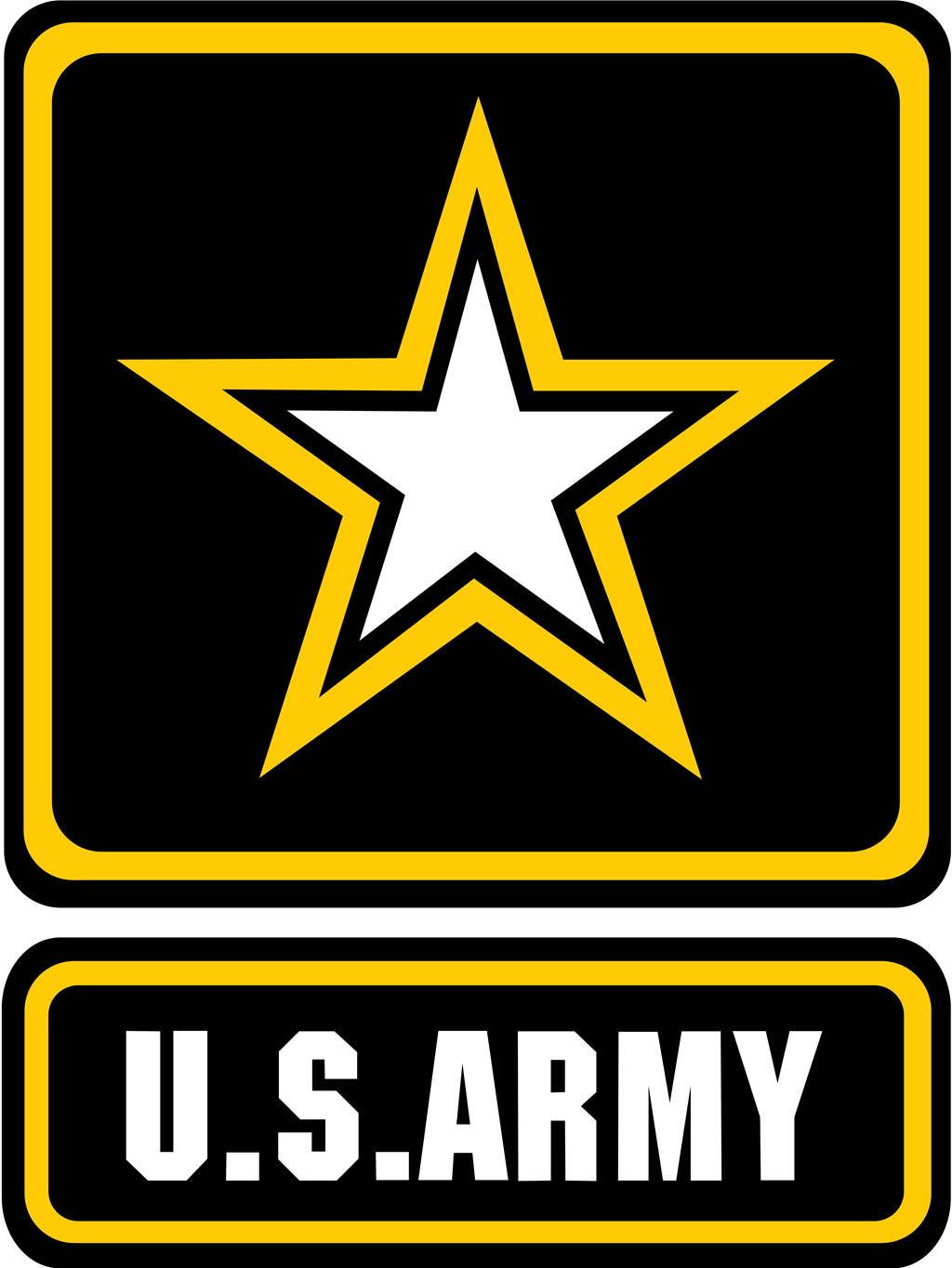 US Army logotype, transparent .png, medium, large