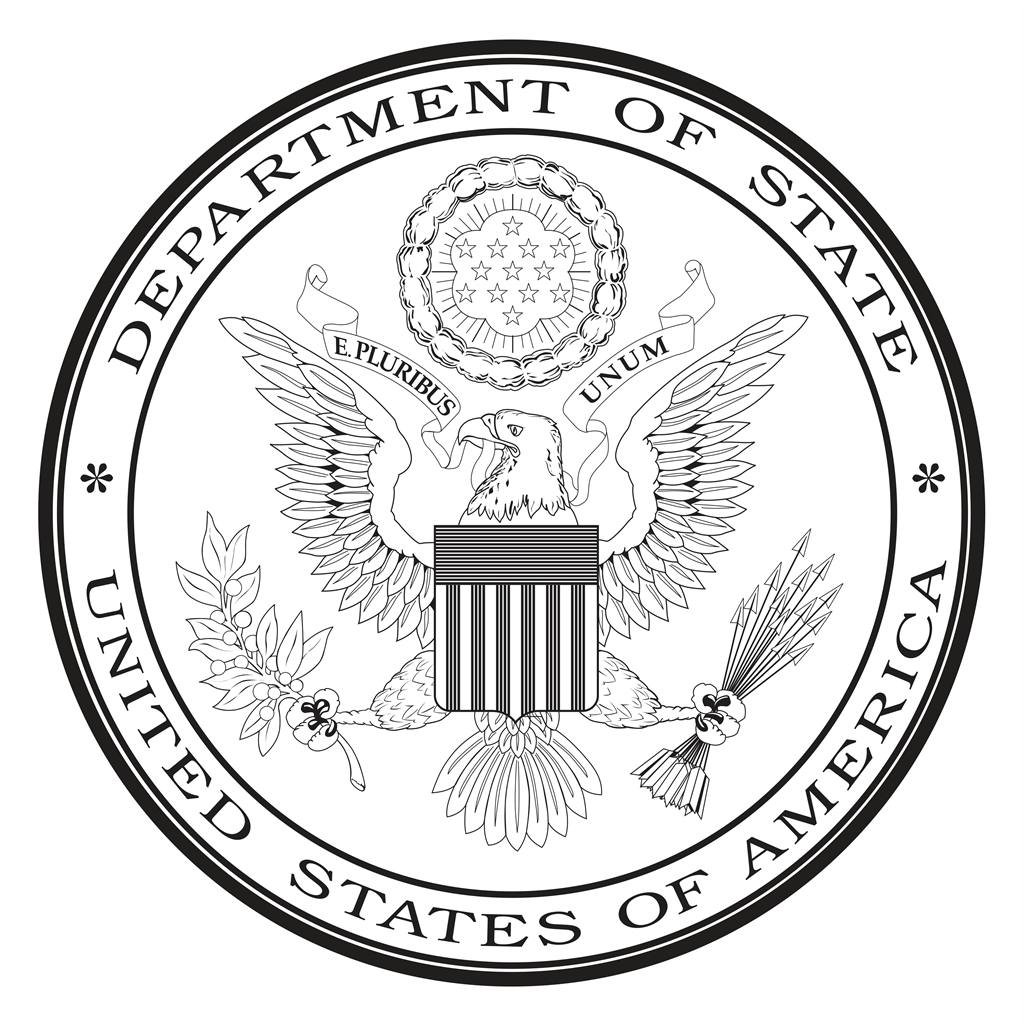 US Department of State logotype, transparent .png, medium, large