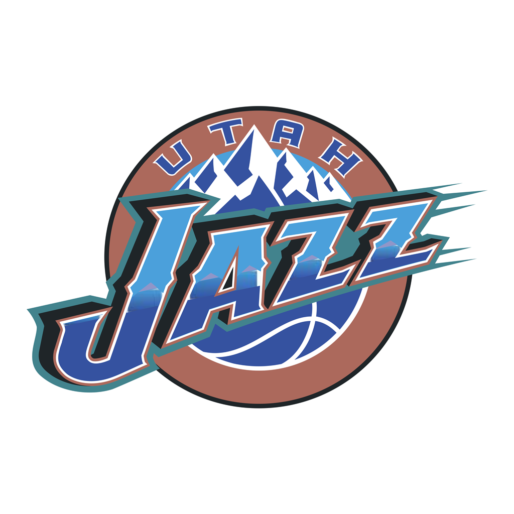 Utah Jazz logotype, transparent .png, medium, large