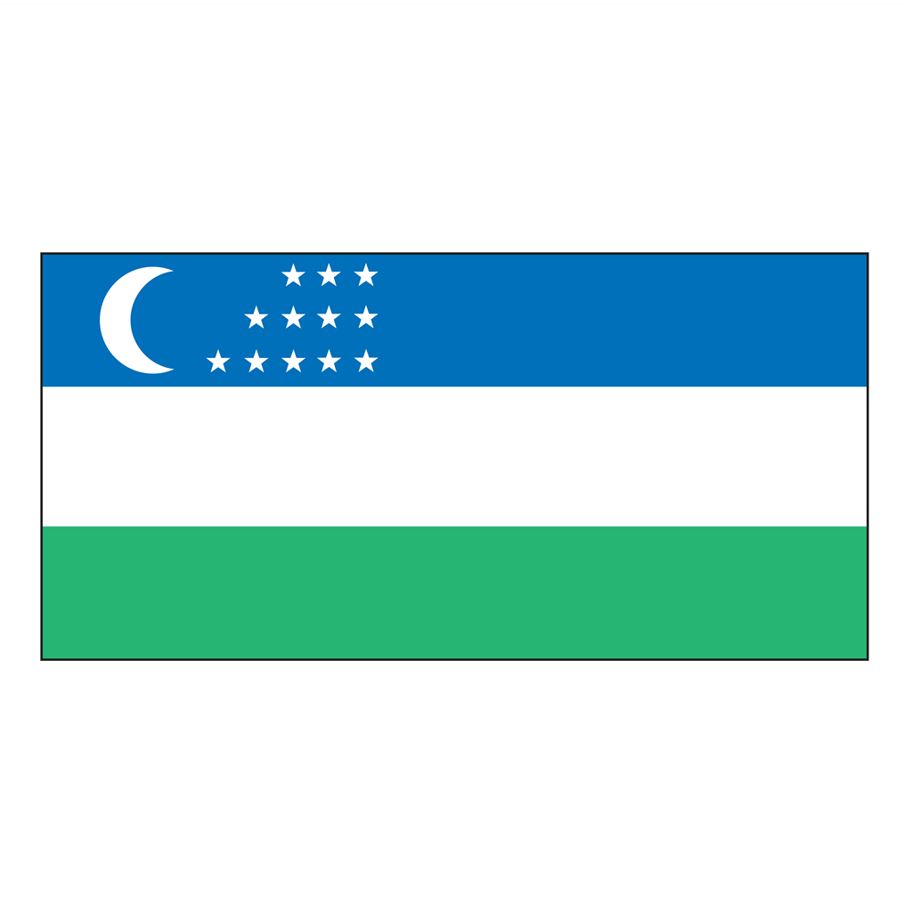 Uzbekistan logotype, transparent .png, medium, large