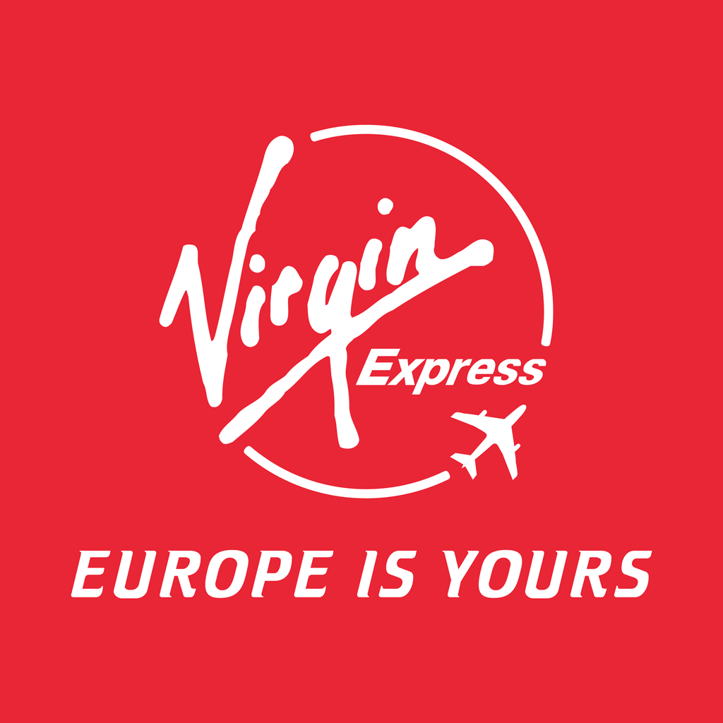 Virgin Express logotype, transparent .png, medium, large
