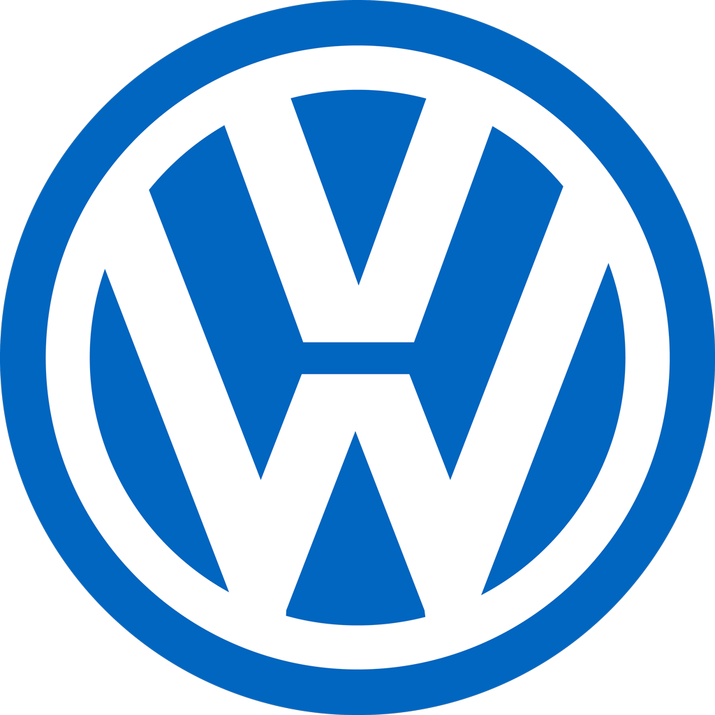 Volkswagen Till 1995 logotype, transparent .png, medium, large