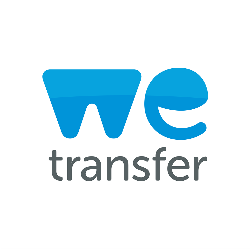 WeTransfer (We Transfer) logotype, transparent .png, medium, large