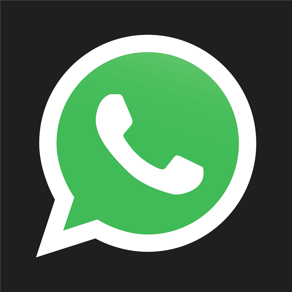 WhatsApp logotype, transparent .png, medium, large