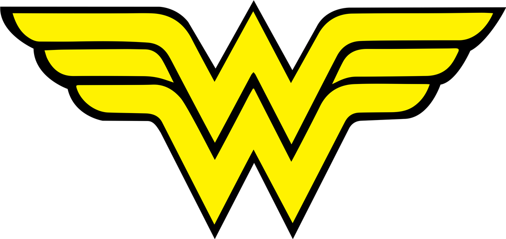 Wonder Woman logotype, transparent .png, medium, large