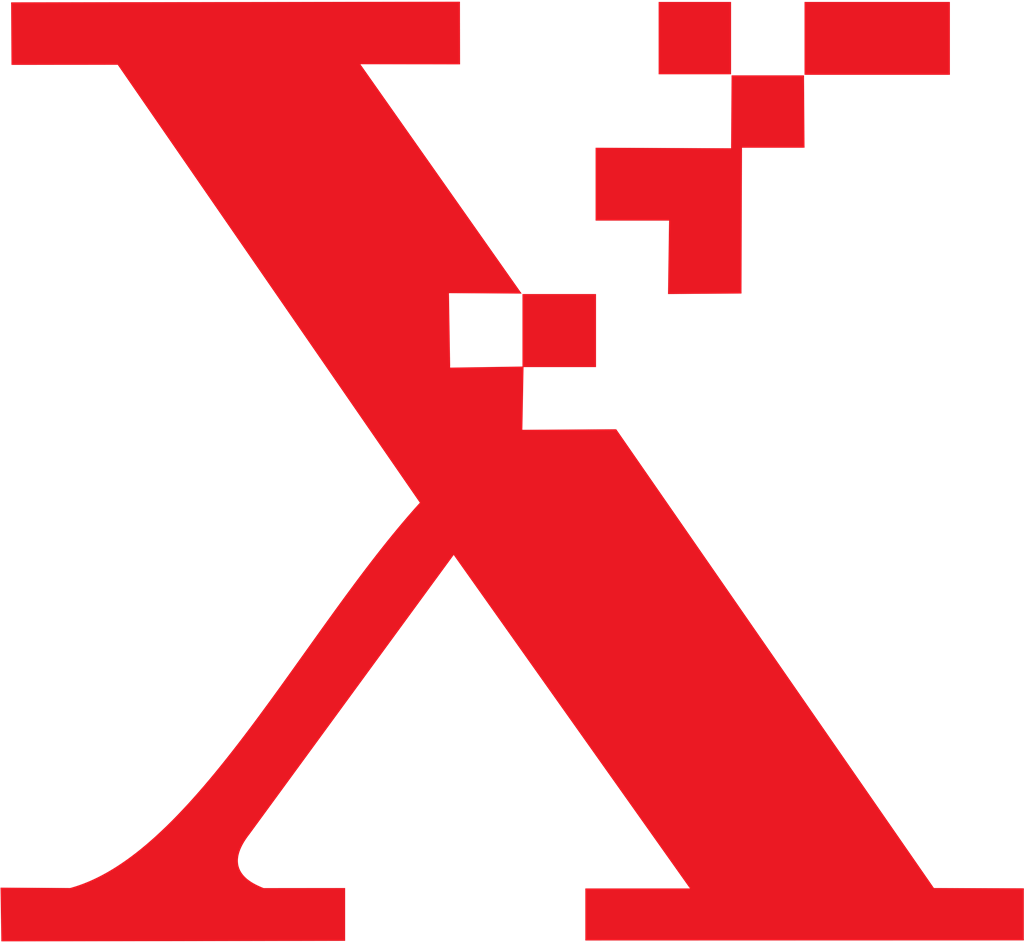 Xerox logotype, transparent .png, medium, large