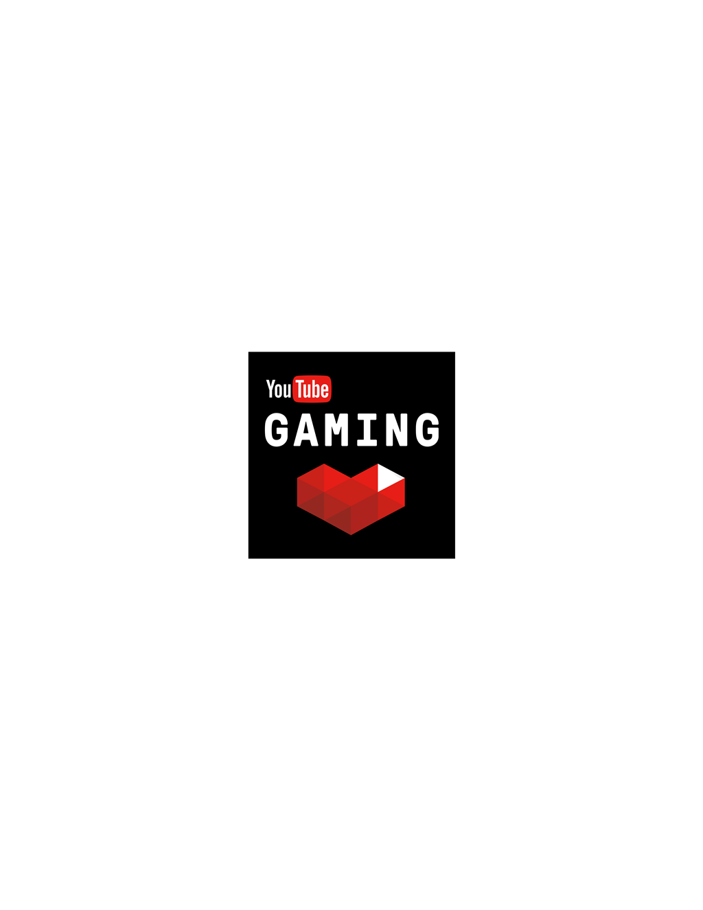 YouTube Gaming logotype, transparent .png, medium, large